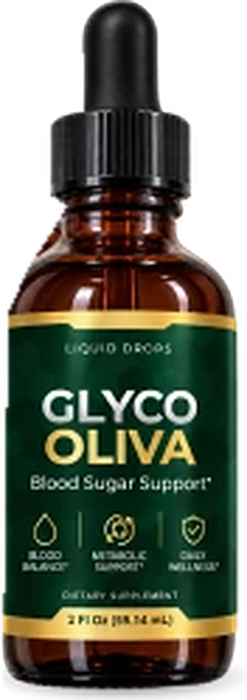 GlycoOliva amber dropper bottle, Blood Sugar Support